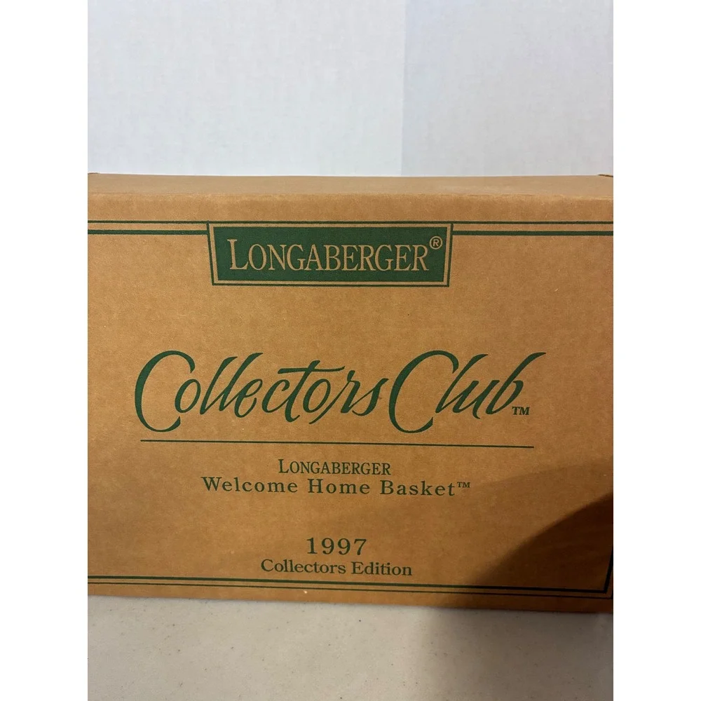 Longaberger 1997 Collectors Club‎ Welcome Home Basket with Liner and Box